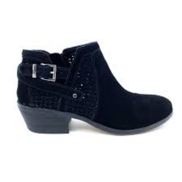 Vince Camuto  Pamma Black Suede Ankle Bootie  Women Size 6  retail $159   NEW - Picture 1 of 6